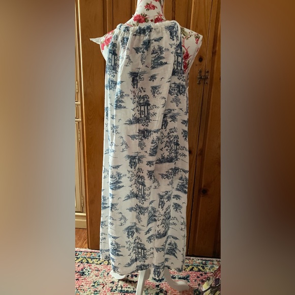 Bellambra Toile Print Linen Halter Sundress - SZ XL - Picture 2 of 11